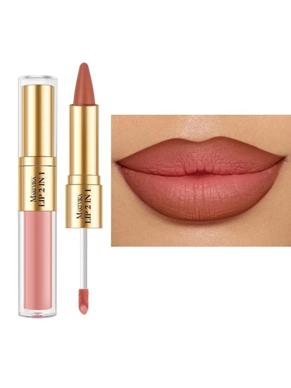 Women's LGA12 2-in-1 Long Lasting Ombre Lips Double-Ended Matte Liquid Lipstick